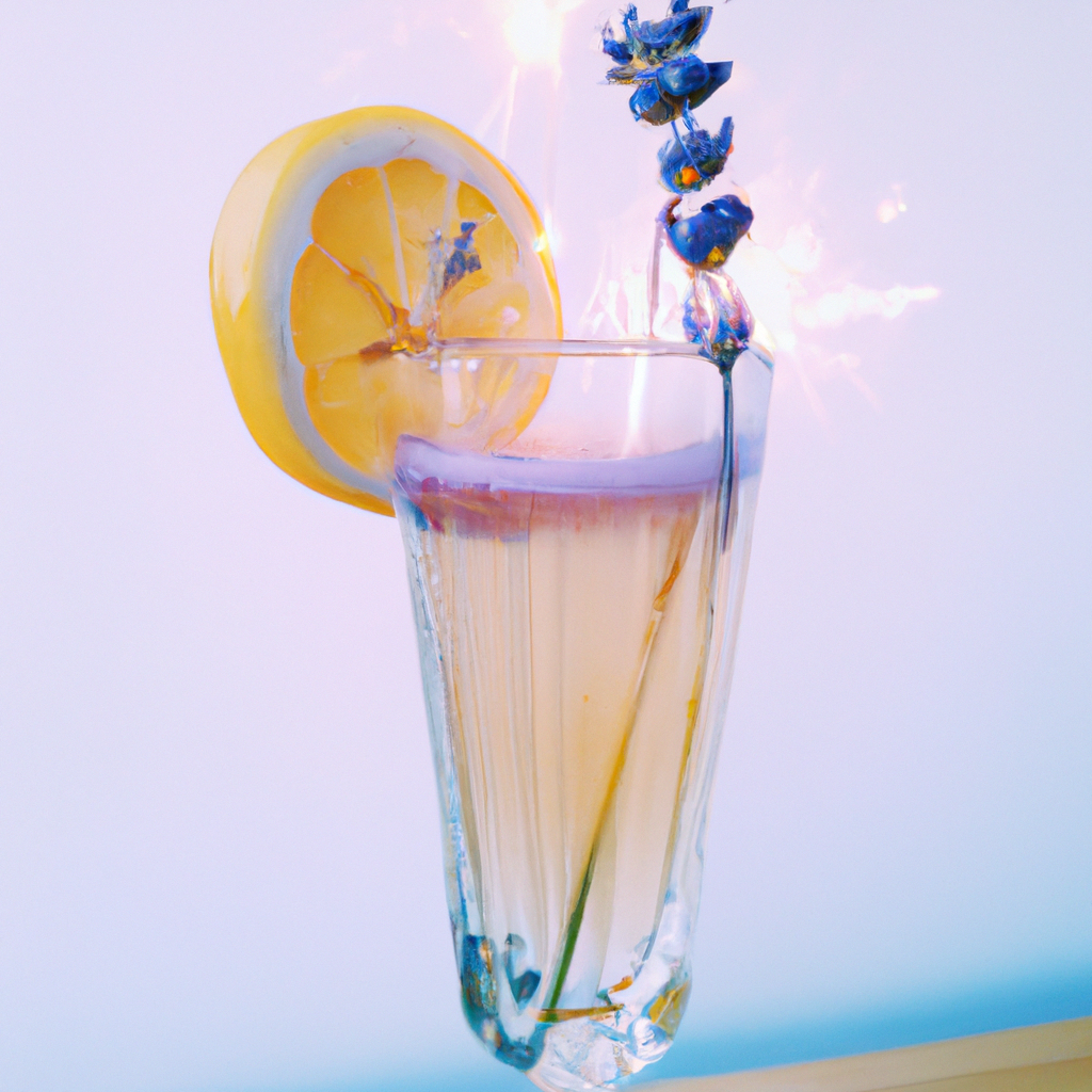 Mocktail Lavender Lemon Sparkler. 