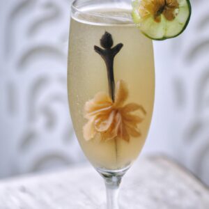 Mocktail Cardamom Pear Elixir.