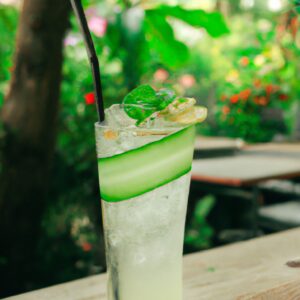 Mocktail Cucumber Mint Lemonade.