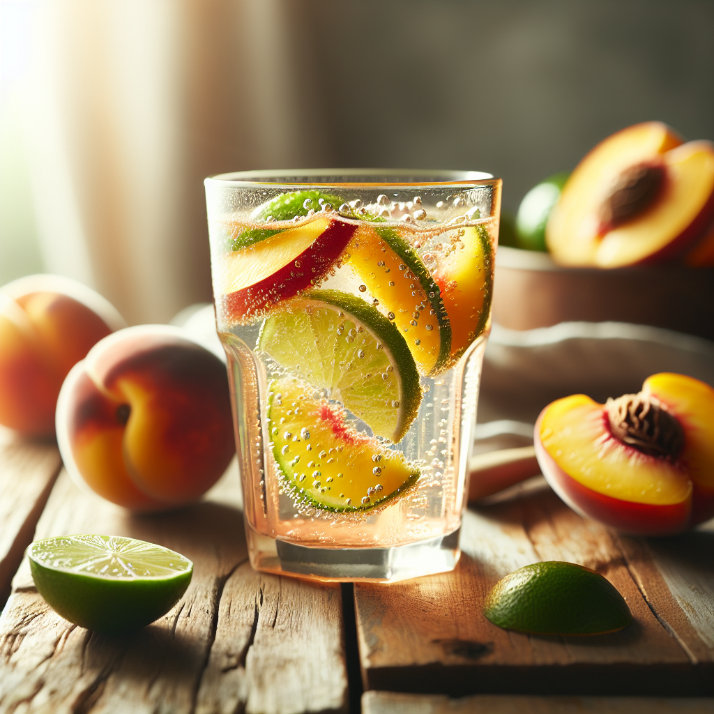Pfirsich-Limetten-Spritzer.