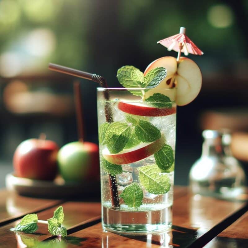 Apple Mint Cooler Mocktail.