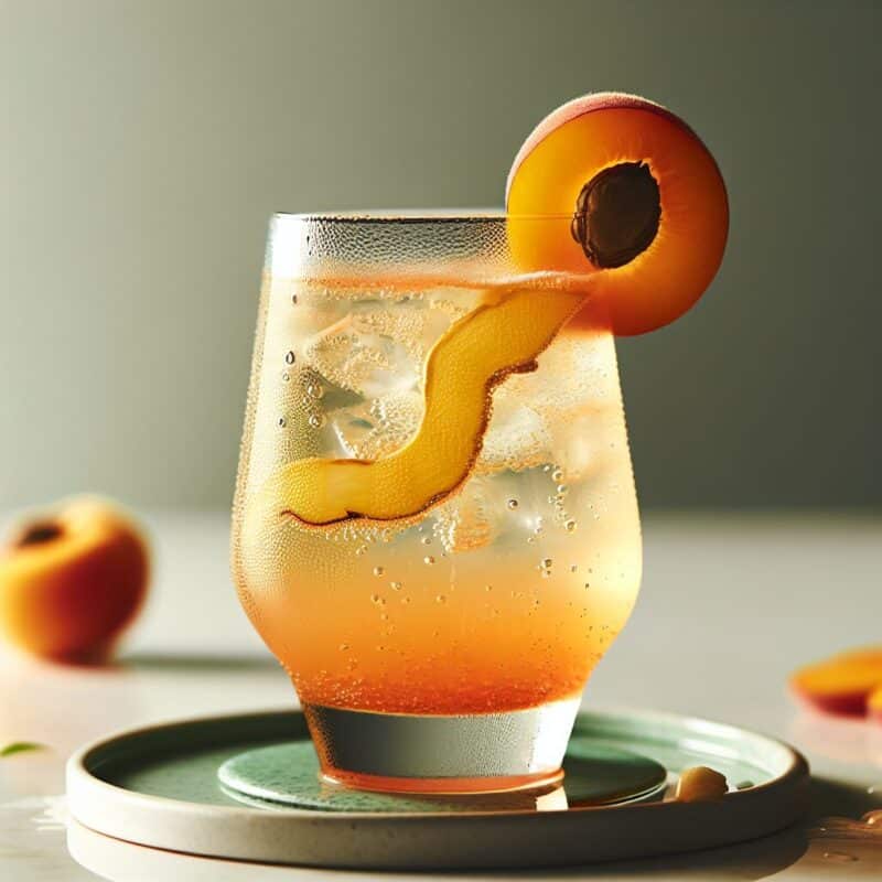 Apricot Ginger Spritzer Mocktail.
