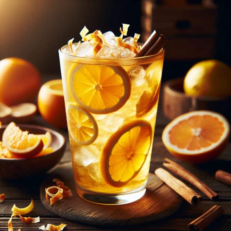 Cedarwood Citrus Cooler Mocktail.