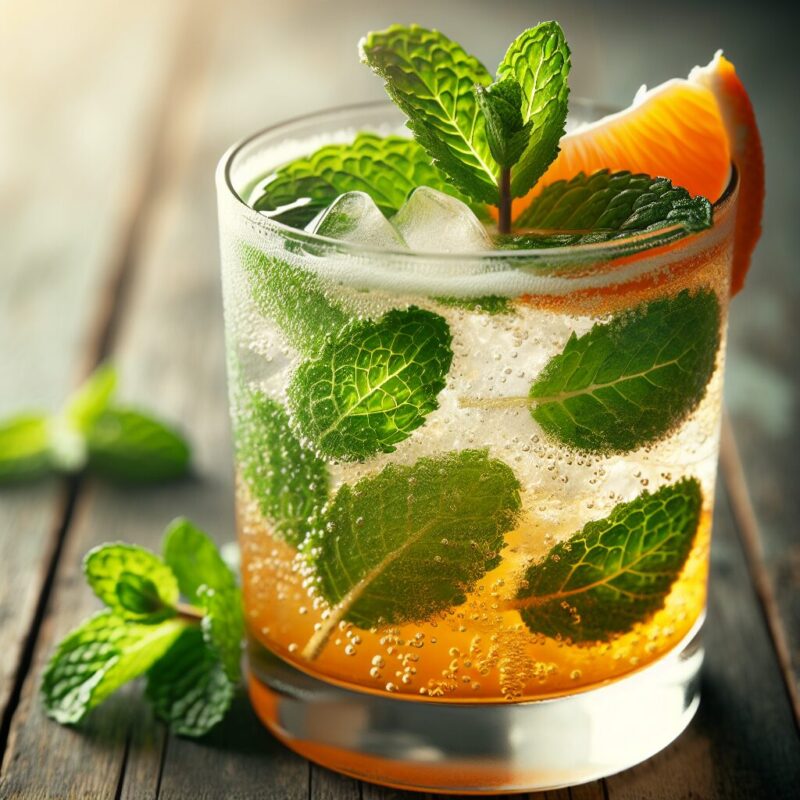 Clementine Mint Fizz Mocktail.