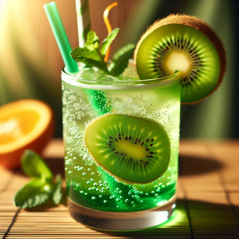 Kiwi Citrus Splash Mocktail.