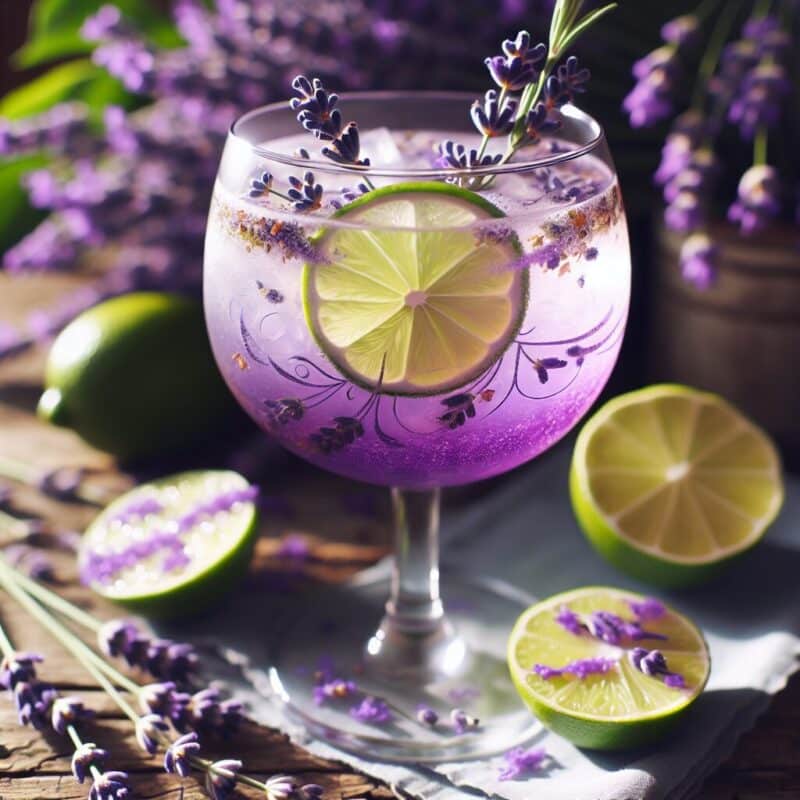 Lavender Lime Sip Mocktail. natural