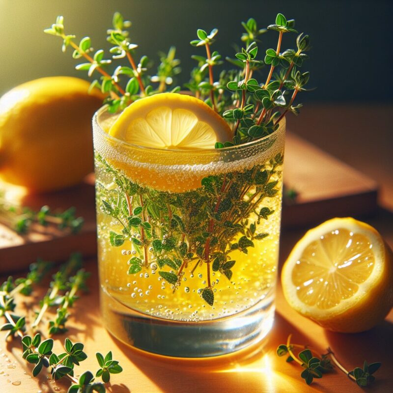 Lemon Thyme Twist Mocktail.
