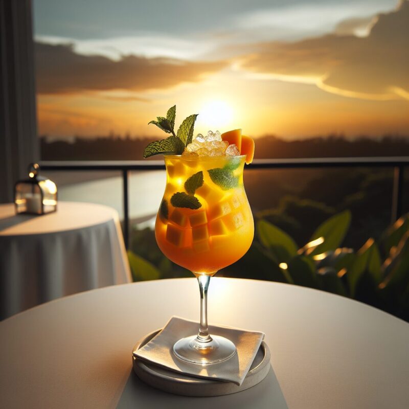 Mango Citrus Delight Mocktail.