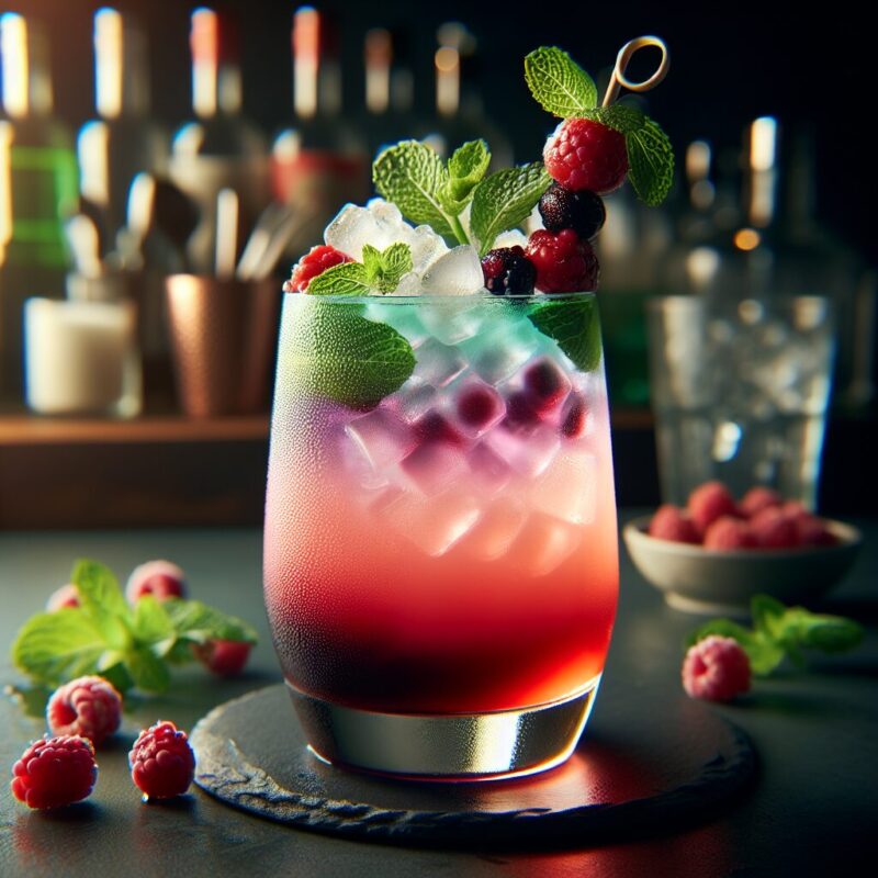 Mojito Berry Fizz Mocktail.