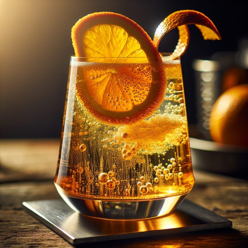 Orange Ginger Sparkler Mocktail.