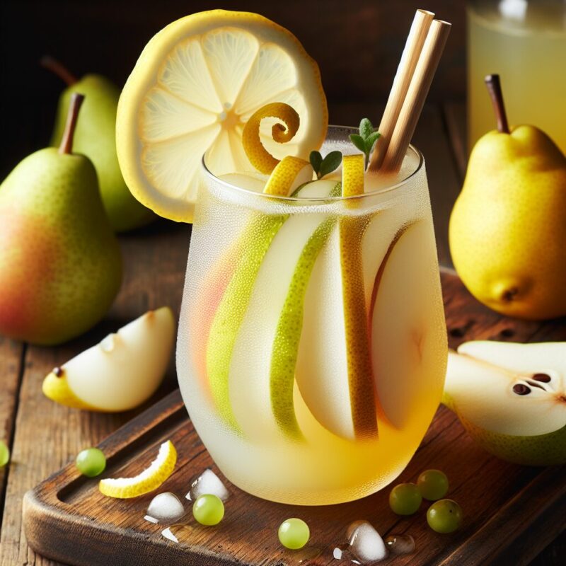 Pear Lemon Delight Mocktail.