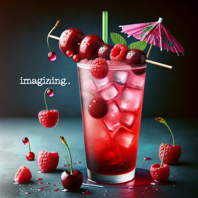 Raspberry Cherry Bliss Mocktail.
