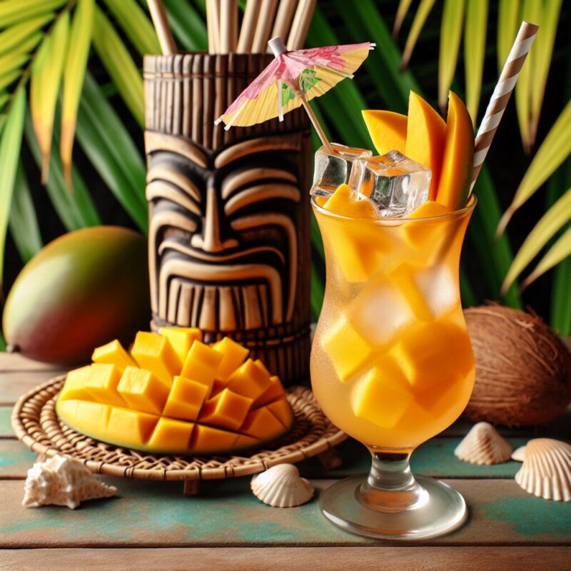 Tropical Mango Cooler Mocktail.