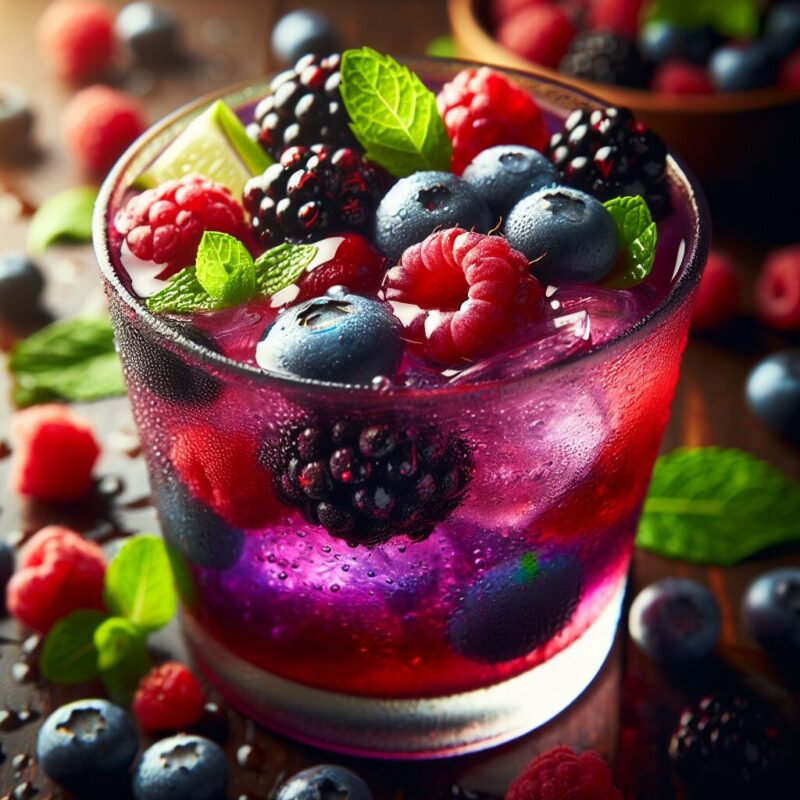 Wild Berry Cooler Mocktail.