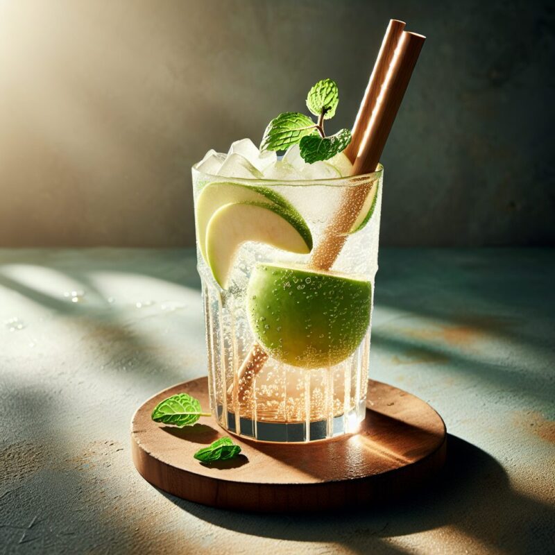 Apple Spritzer Mocktail.