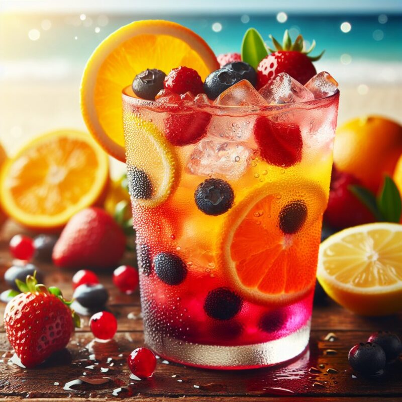 Citrus Berry Cooler Mocktail.