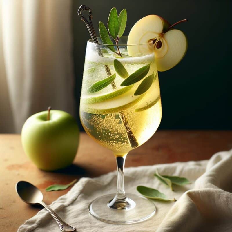 Cypress Apple Spritz Mocktail.