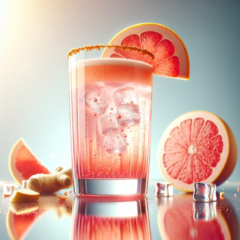 Grapefruit Ginger Spritz Mocktail.