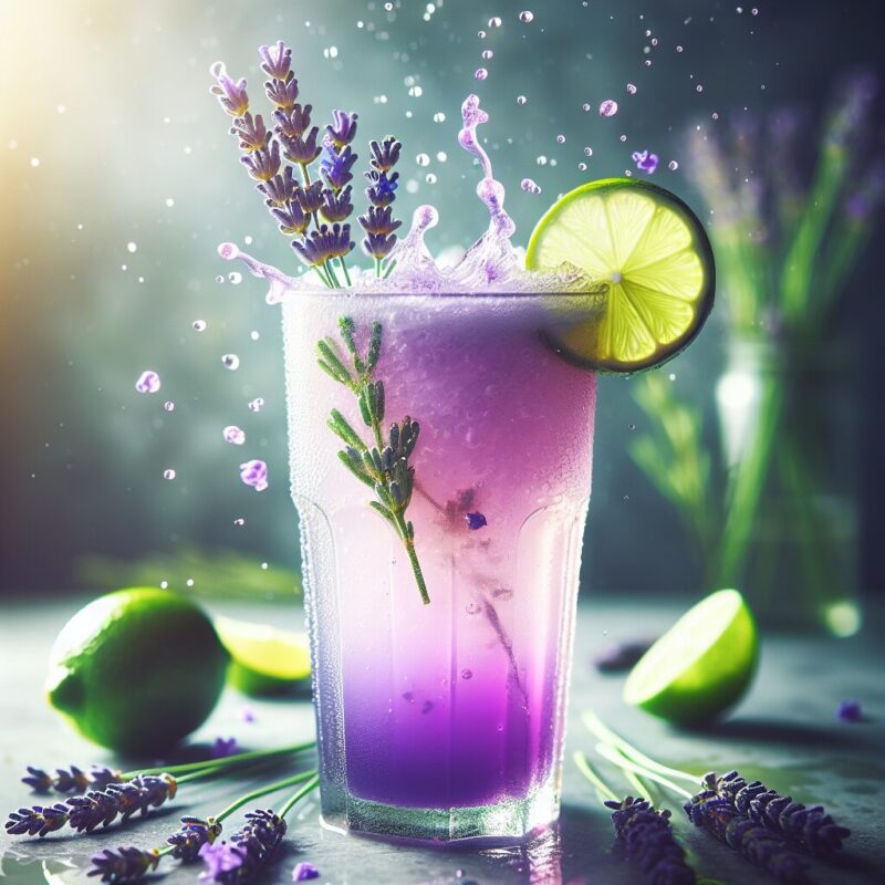 Lavender Limeade Splash Mocktail.