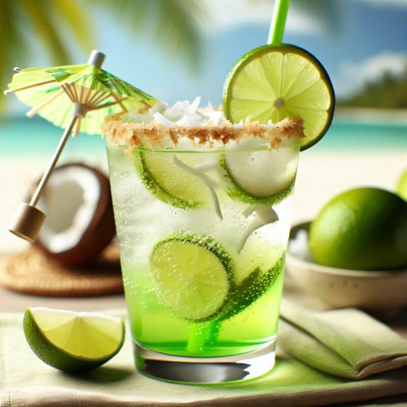 Lime Coconut Twist Mocktail.