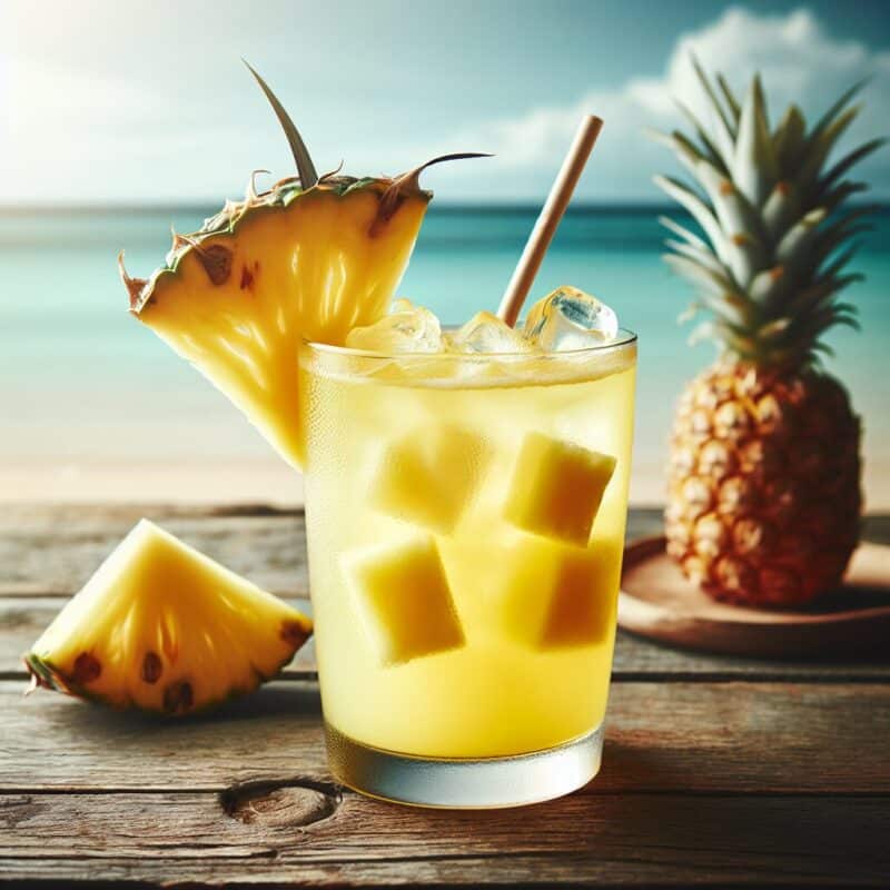 Pineapple Vanilla Cooler Mocktail.