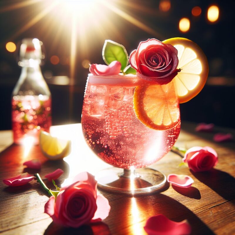 Rose Lemonade Mocktail.