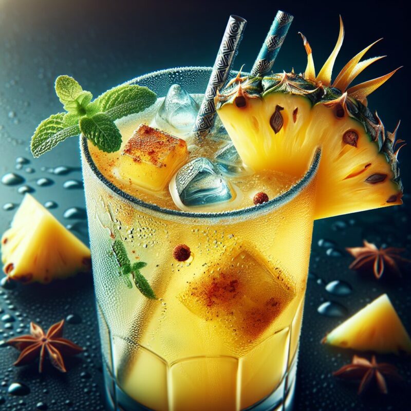 Spiced Pineapple Sip Mocktail.