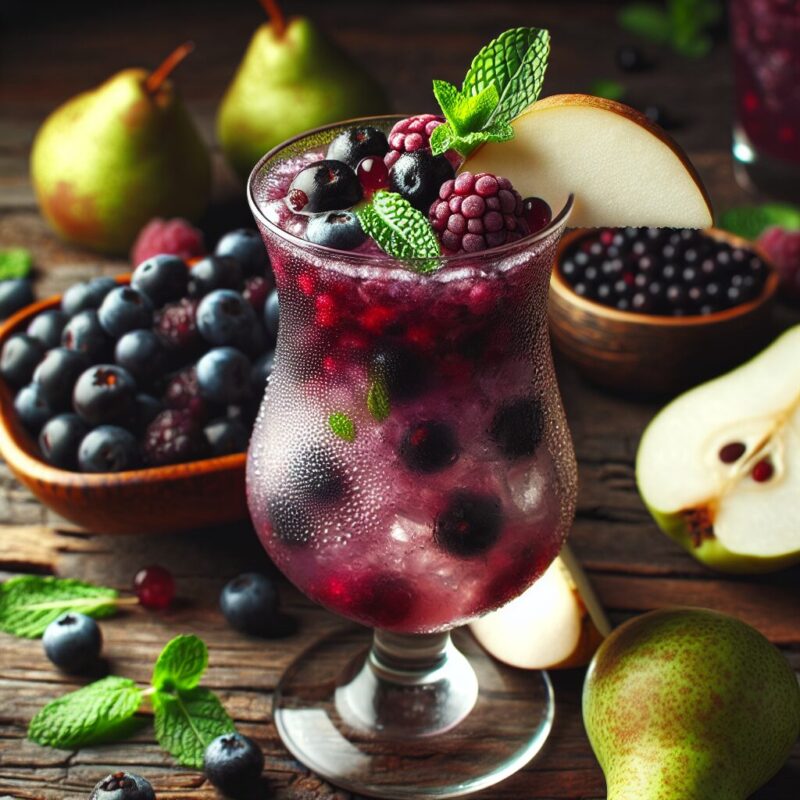 #Acai Pear Mint Spritz Mocktail# (Rezept)