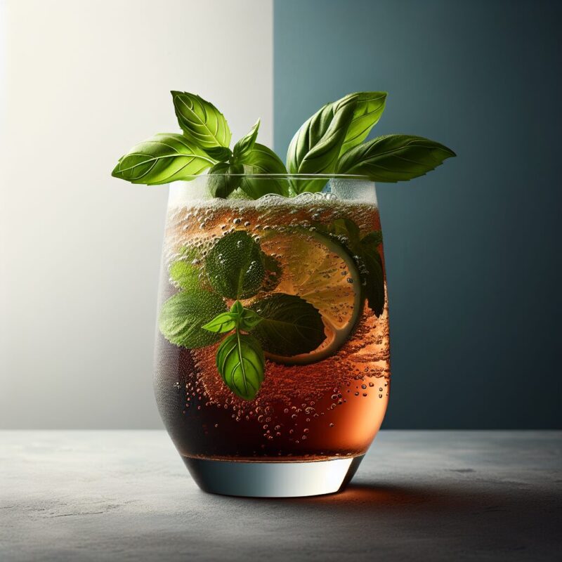 #Black Tea Basil Mint Elixir Mocktail# (Rezept)