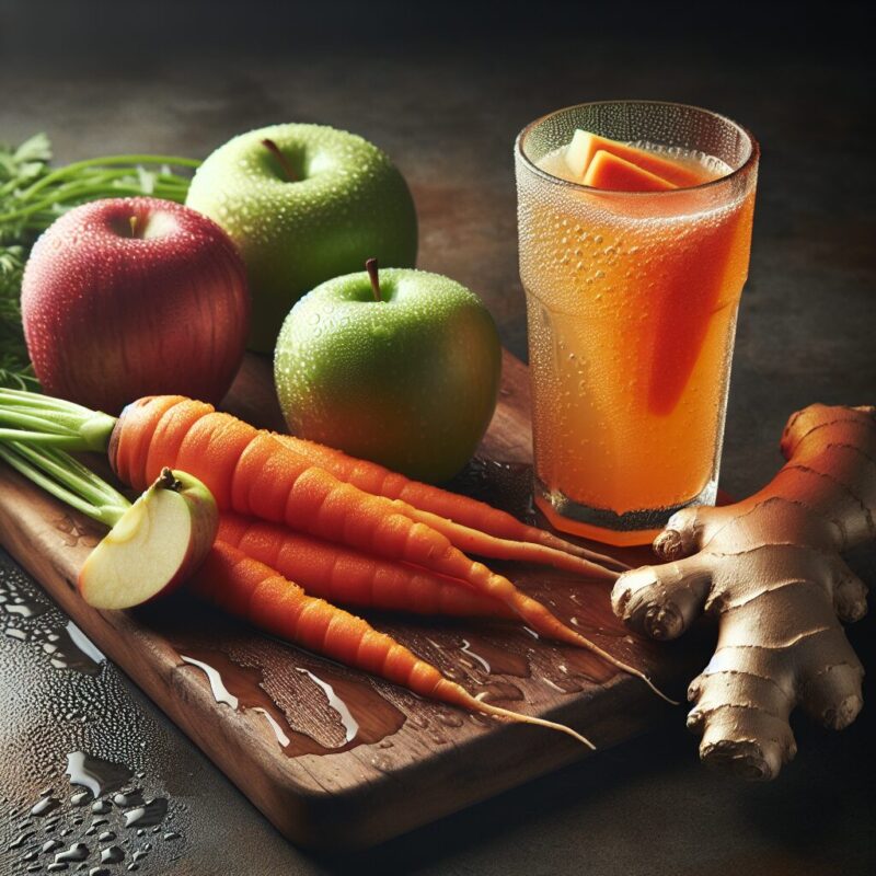 #Carrot Apple Ginger Cooler Mocktail# (Rezept)