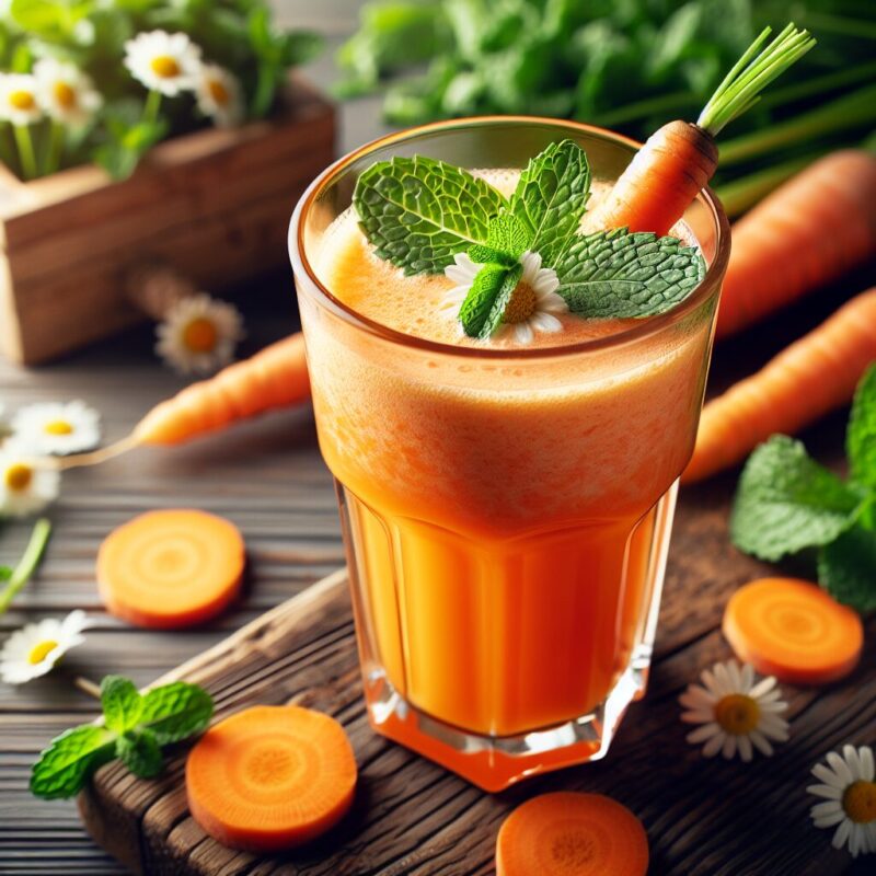#Carrot Chamomile Mint Cooler Mocktail# (Rezept)