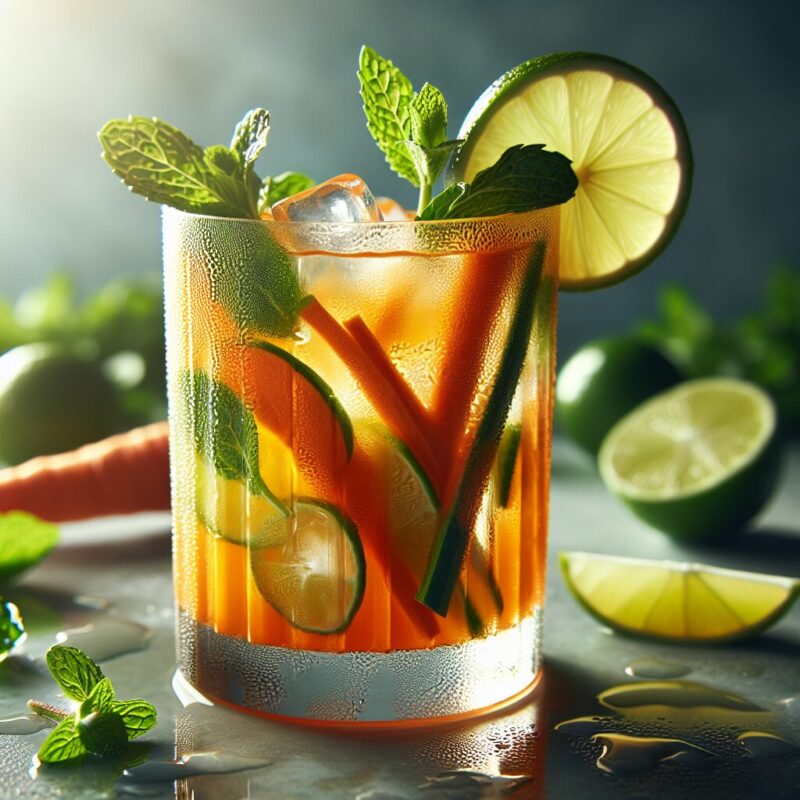 #Carrot Ginger Lime Mocktail# (Rezept)