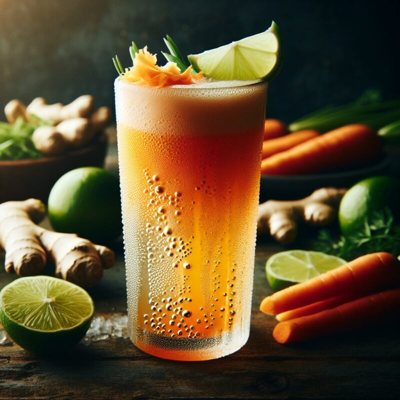 #Carrot Ginger Limeade Mocktail# (Rezept)