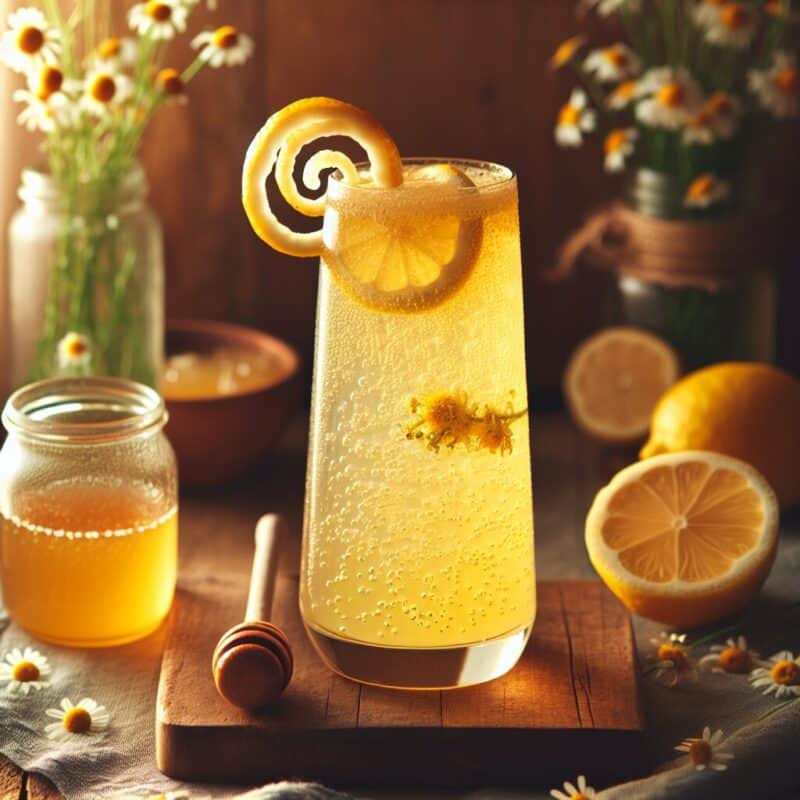 #Chamomile Lemon Sparkler Mocktail# (Rezept)