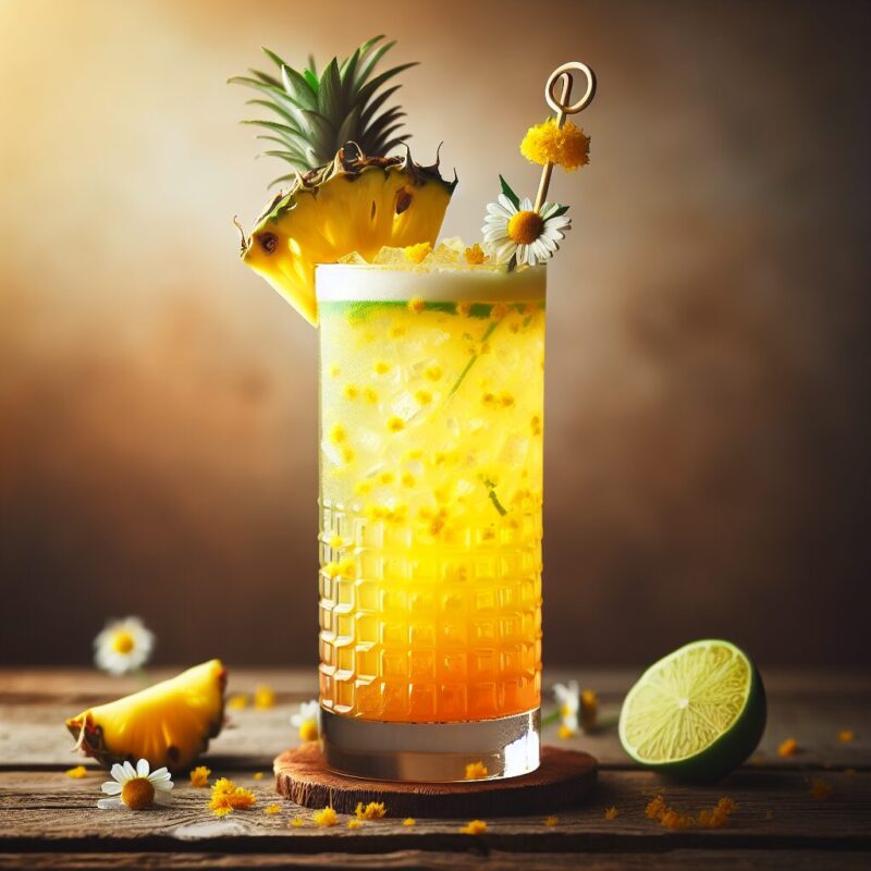 #Chamomile Pineapple Twist Mocktail# (Rezept)