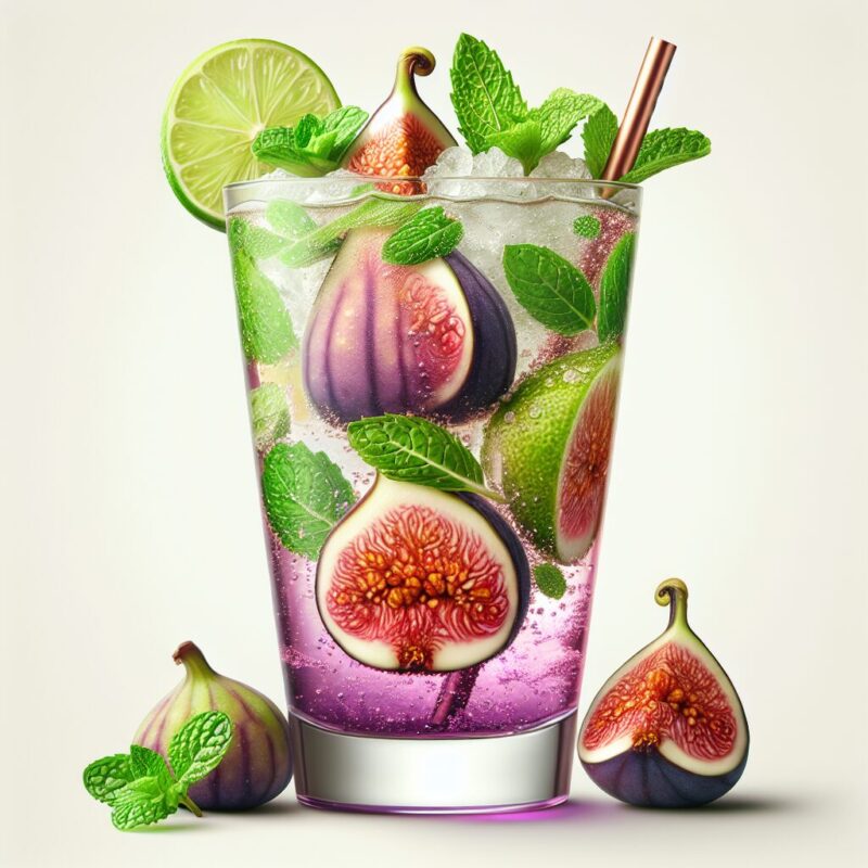 #Fig Mint Basil Lime Sparkler Mocktail# (Rezept)