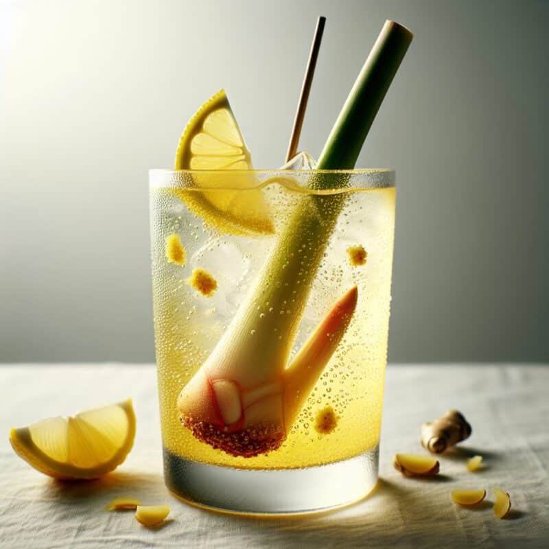 #Ginger Lemongrass Spritz Mocktail# (Rezept)