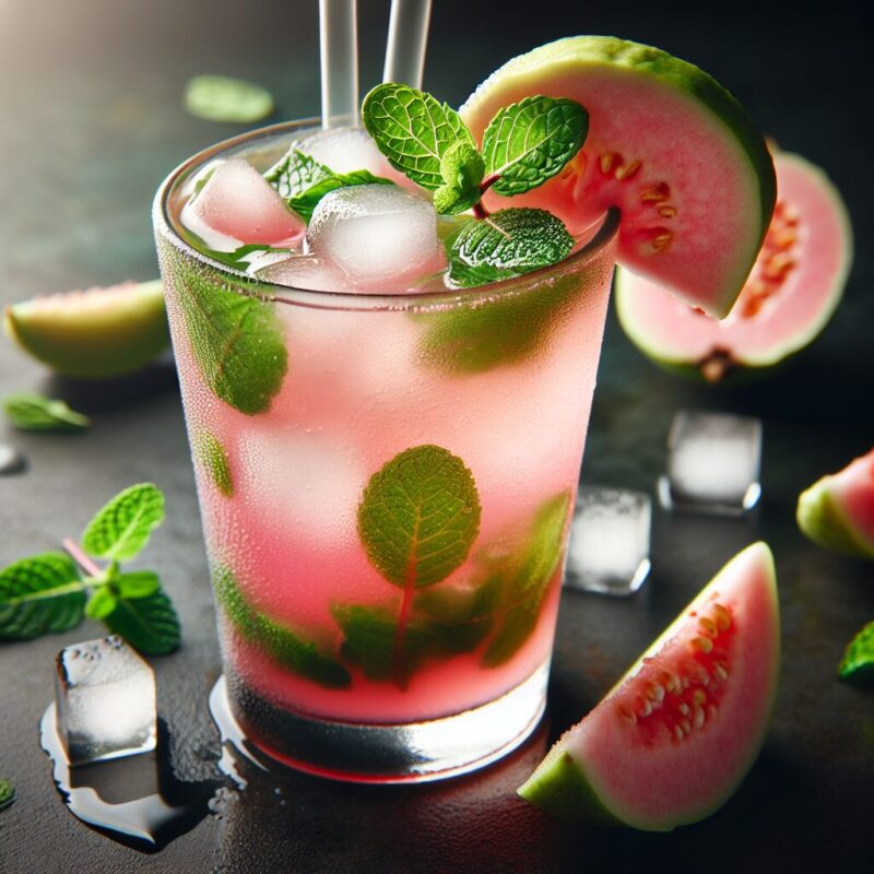 #Guava Mint Spritzer Mocktail# (Rezept)