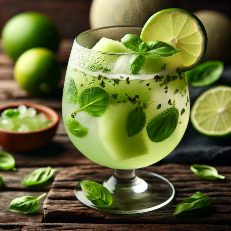 #Honeydew Basil Limeade Mocktail# (Rezept)