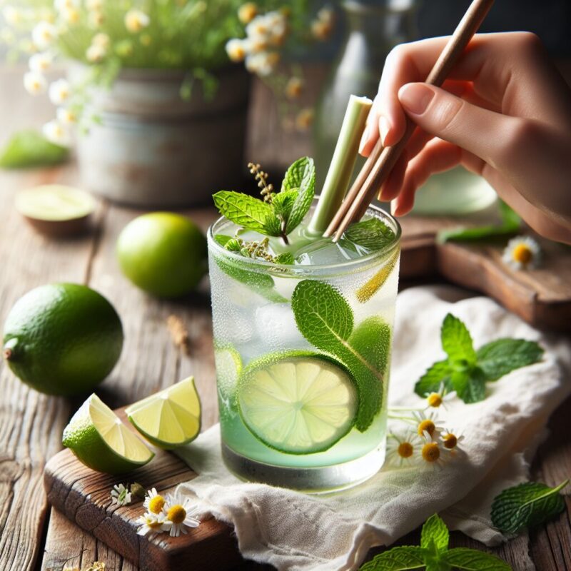 #Lemongrass Chamomile Mint Refresher Mocktail# (Rezept)