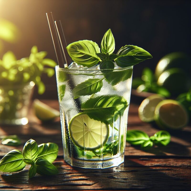 #Lemongrass Mint Basil Refresher Mocktail# (Rezept)