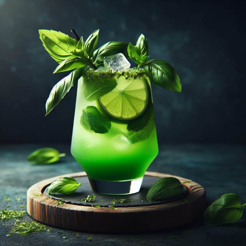 #Mint Lime Basil Zest Mocktail# (Rezept)