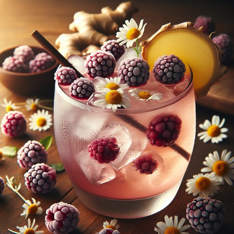 #Mulberry Chamomile Ginger Cooler Mocktail# (Rezept)