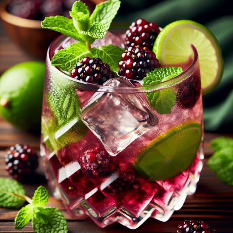 #Mulberry Ginger Lime Mint Mocktail# (Rezept)