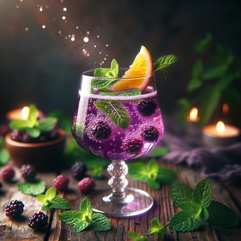 #Mulberry Mint Chamomile Bliss Mocktail# (Rezept)