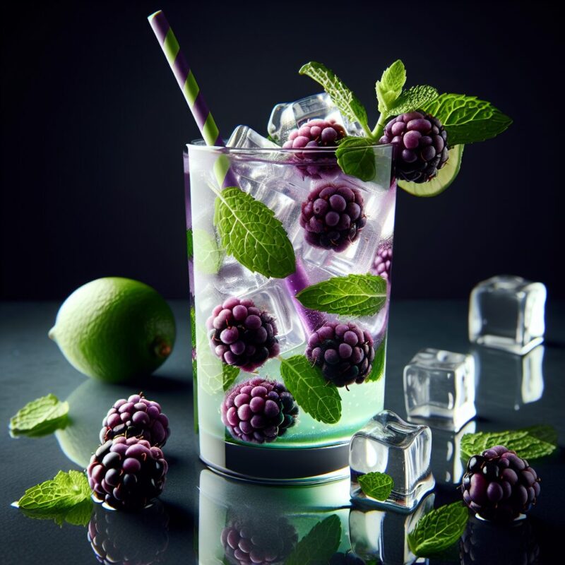 #Mulberry Mint Cooler Mocktail# (Rezept)