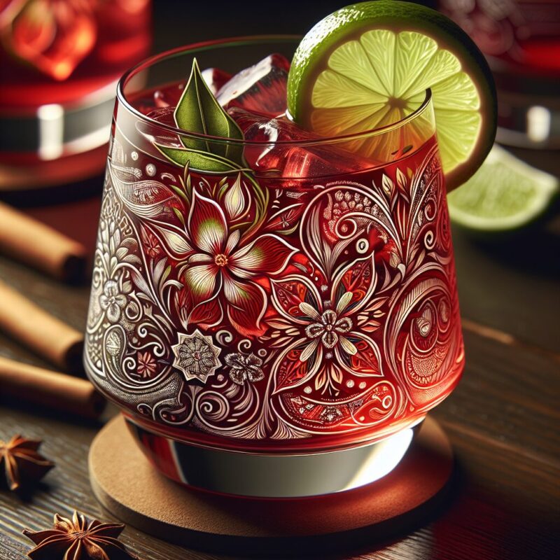#Spiced Hibiscus Lime Mocktail# (Rezept)