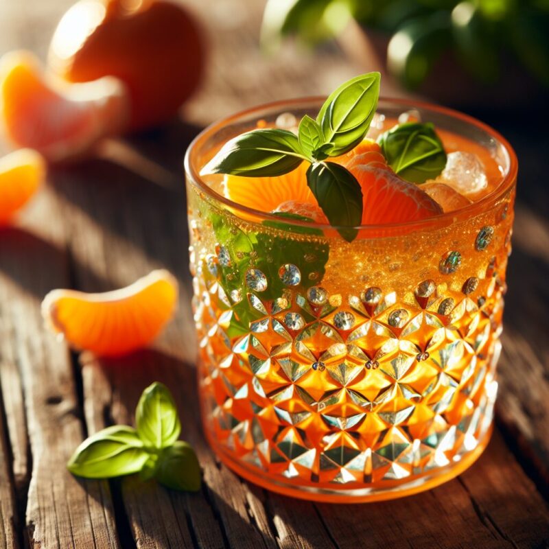 #Tangerine Basil Mint Mocktail# (Rezept)