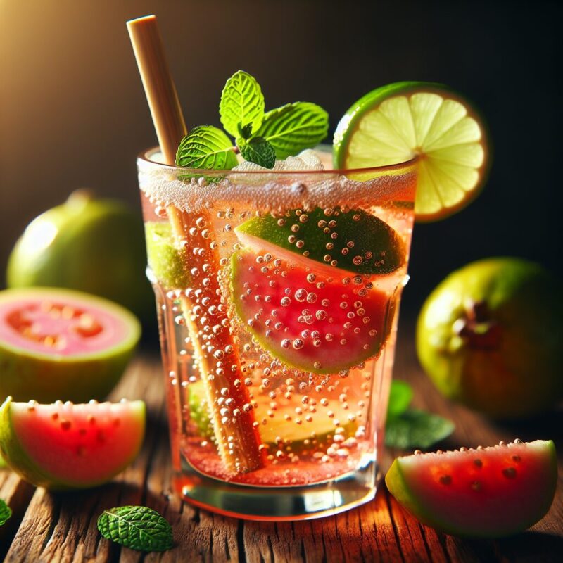 #Zesty Guava Lime Fizz Mocktail# (Rezept)